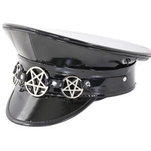 Leather Pentagram Captain Hat